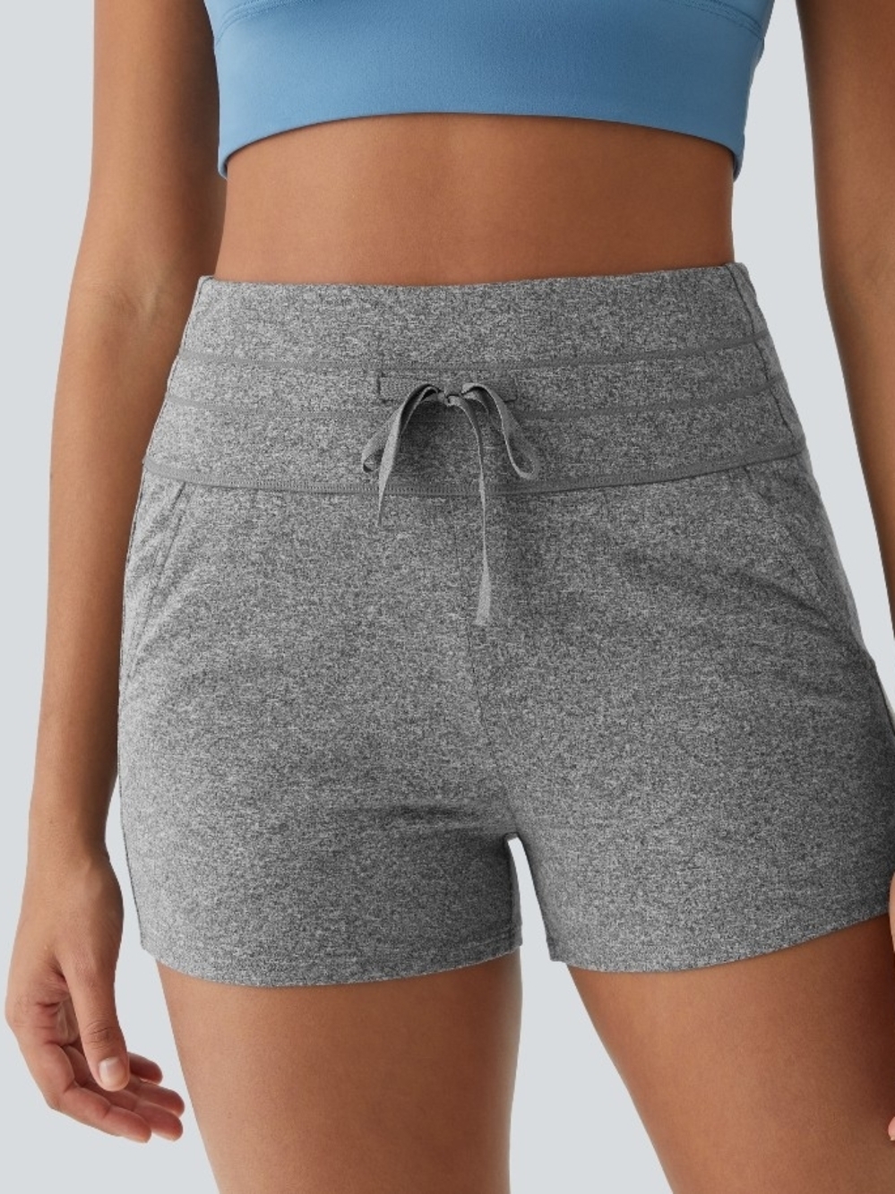 HALARA Heather Gray High-Rise Athletic Shorts